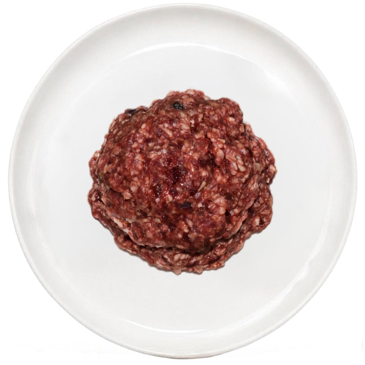Beef Pet Mince raw dog food on a plate Burleigh Bones Gold Coast.