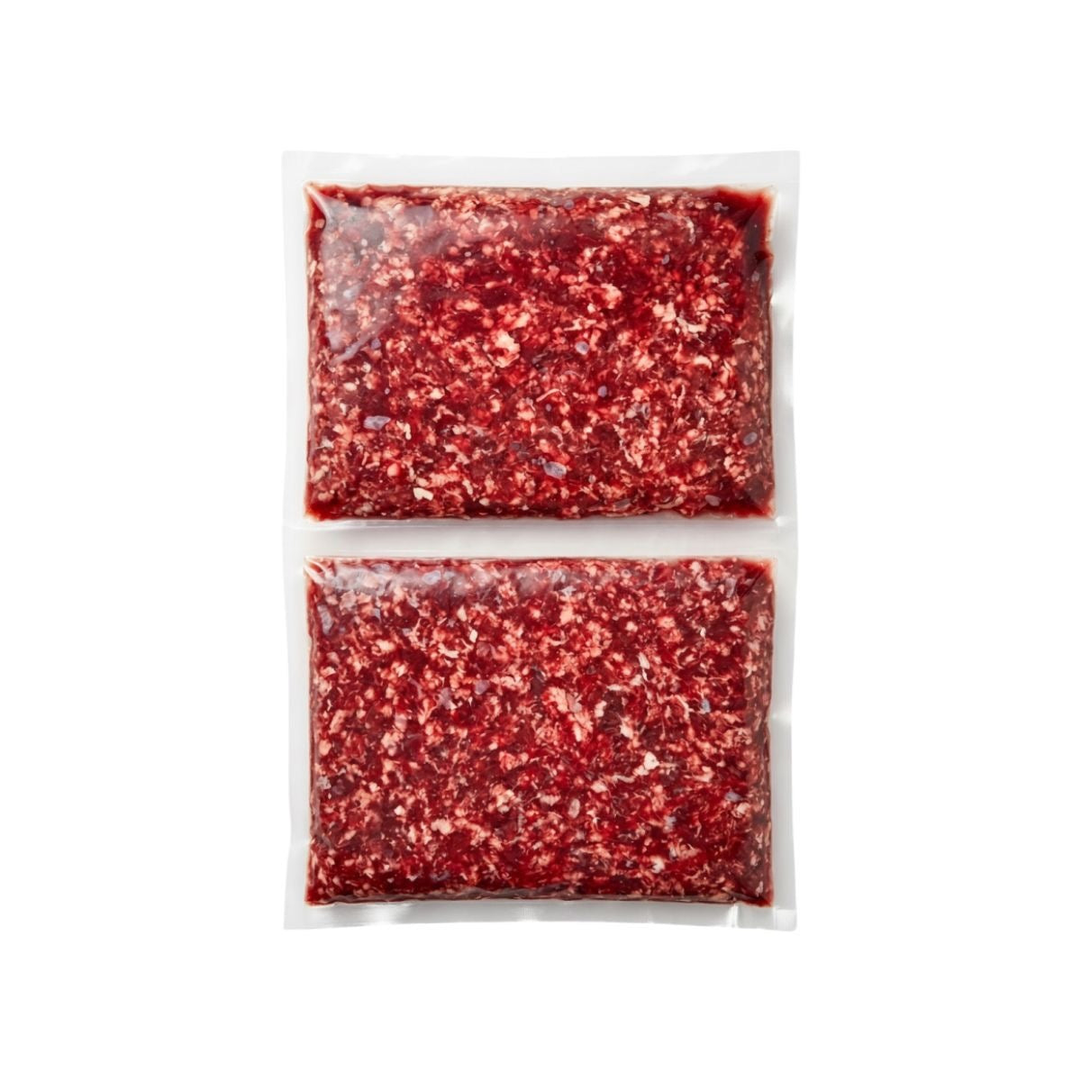 Kangaroo and beef mince in 2 x 500g portions, in cryovac bag, raw dog food, Burleigh Bones Burleigh Heads.