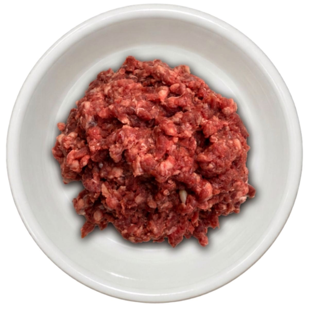 Kangaroo and beef mince in a bowl, raw dog food, Burleigh Bones Burleigh Heads.